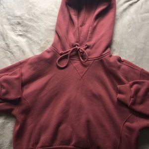 Pink cropped hoodie